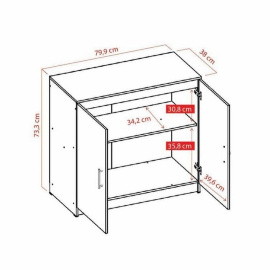 lemari pendek side board buffet rak serbaguna