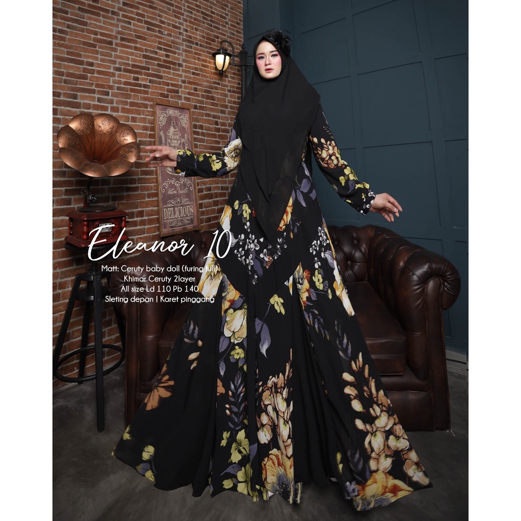 Khadijah Humaira Gamis Syari Ceruty Babydoll Eleanor10