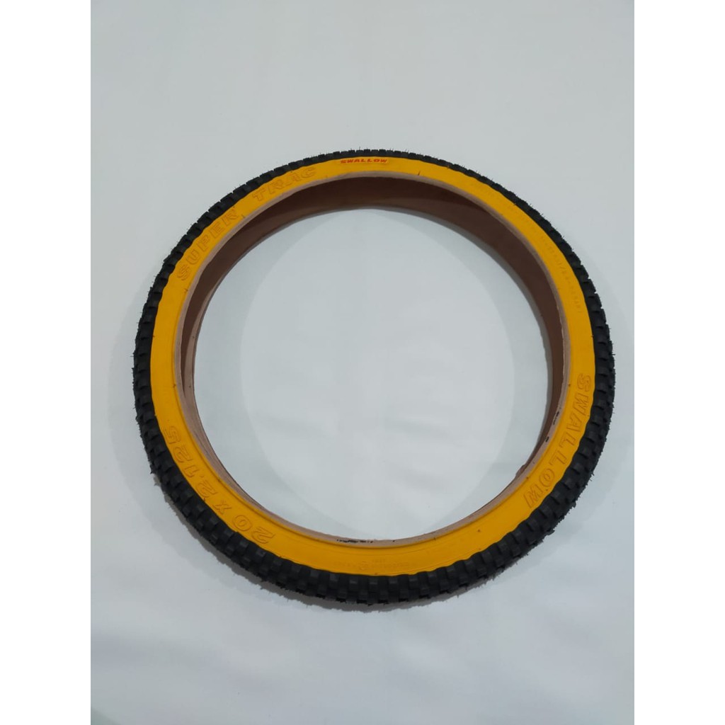 Swallow Ban luar 20 x 2.125 list kuning sepeda BMX