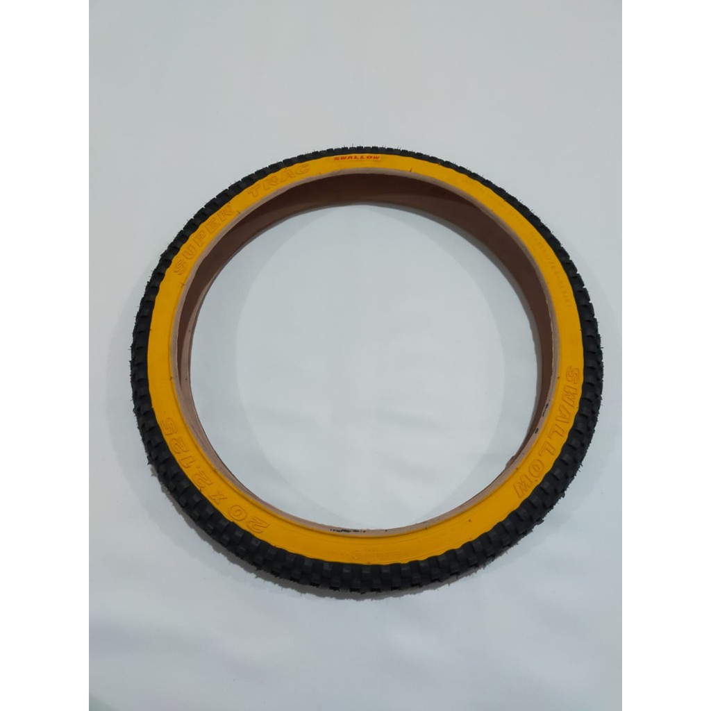 Swallow Ban luar 20 x 2.125 list kuning sepeda BMX