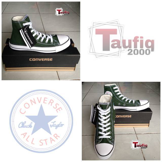 Sepatu Converse All Star Hijau Army+Box Converse