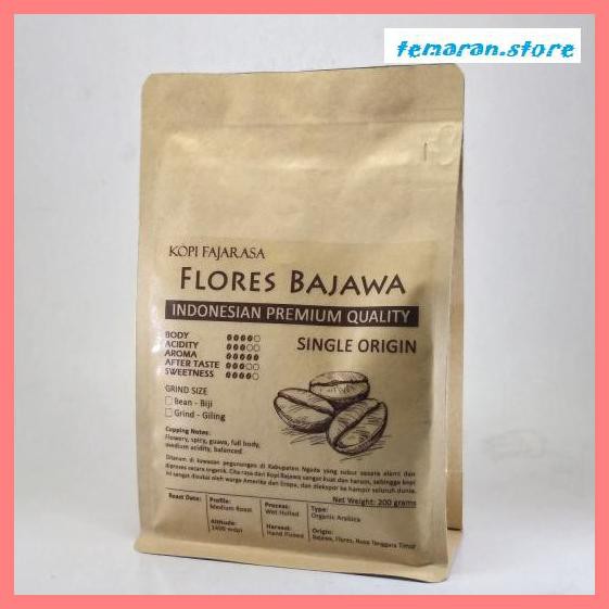 

Kopi- Kopi Fajarasa Flores Bajawa Biji Kopi Arabica 200 gram -Biji-Kopi.