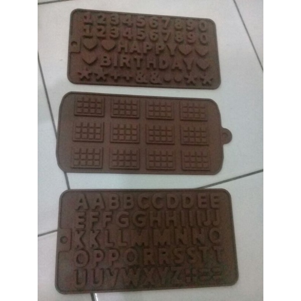 Cetakan Coklat silicon / Cetakan Bentuk huruf Angka