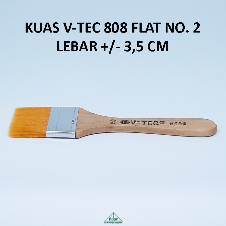 

Brush / Kuas V-Tec 808 / V-Tech / Vtec Gepeng / Datar / Flat No. 2