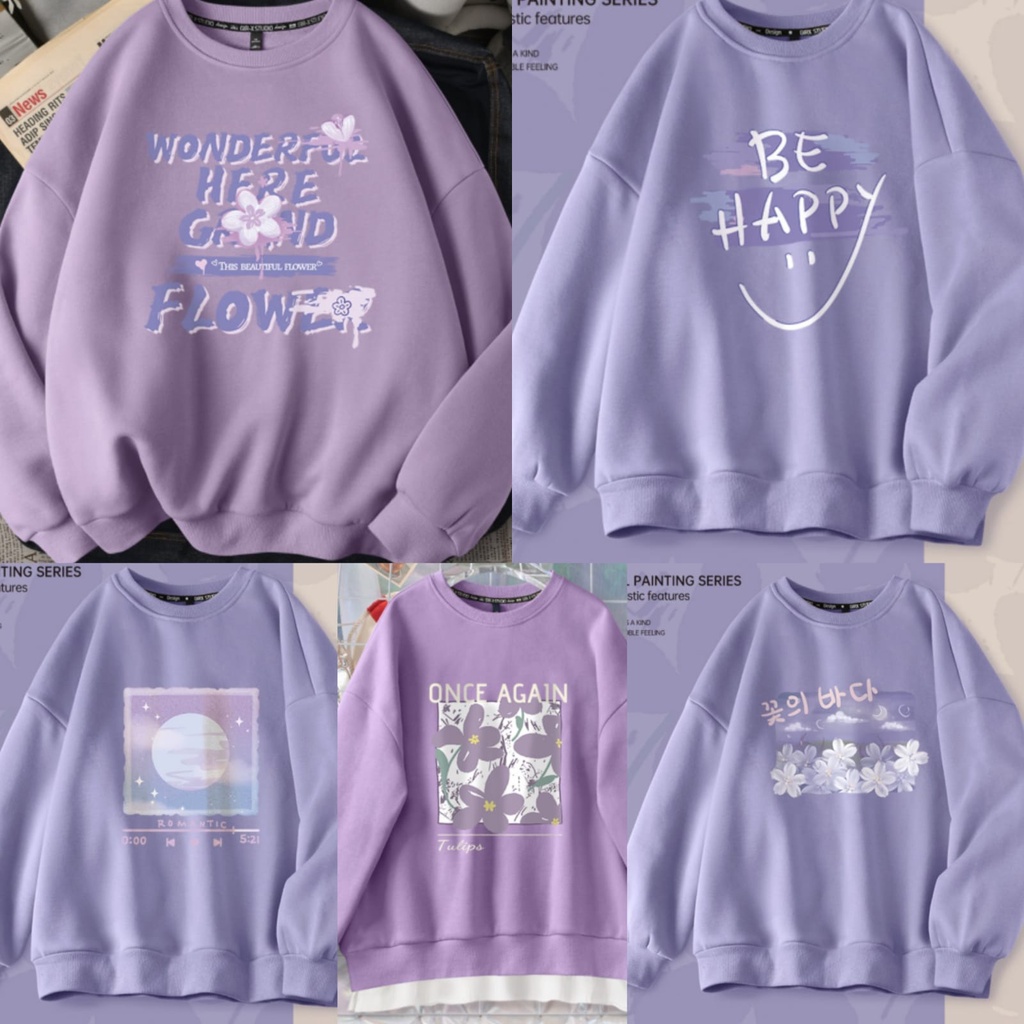 LILAC VERSION SWEATER CREWNECK PECINTA UNGU (v1)