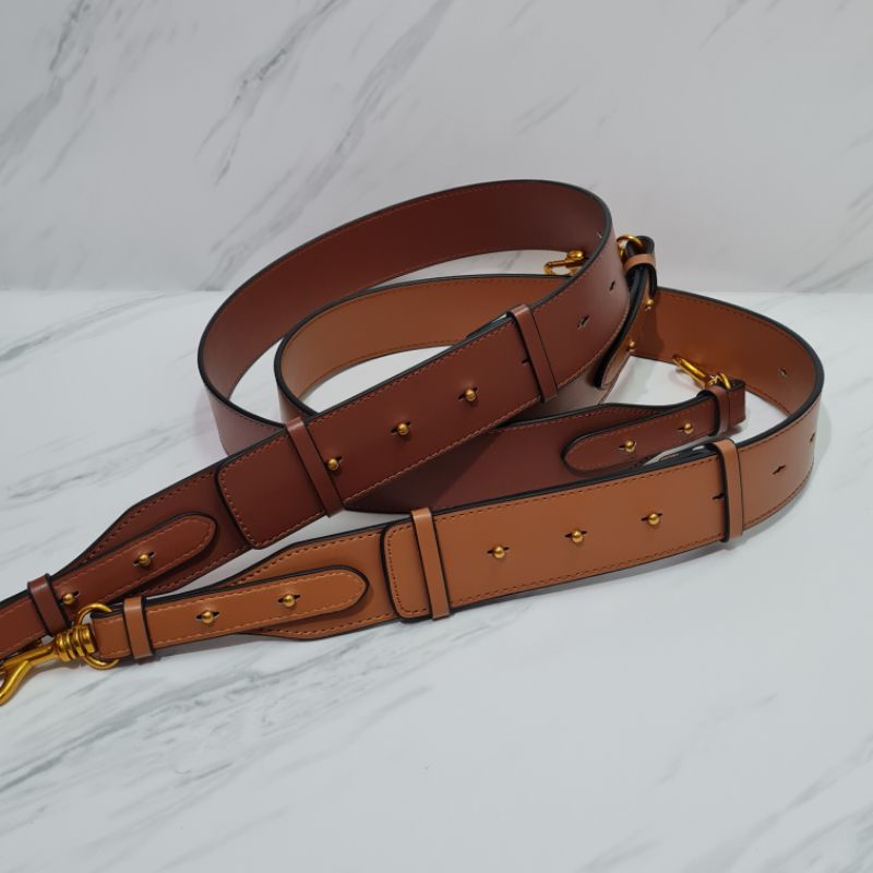 carla genuine leather adjustable bag strap / tali tas panjang