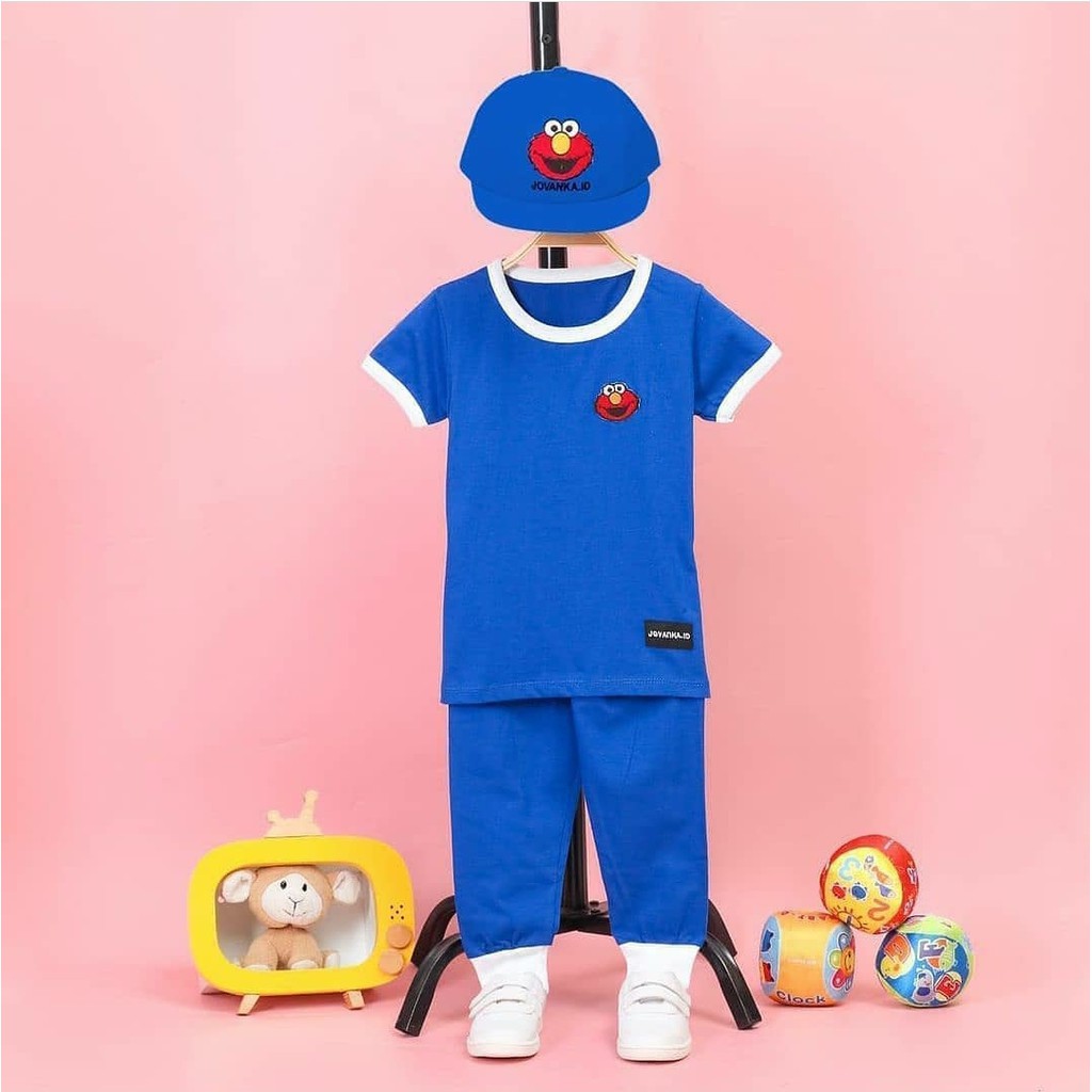 L A R SETELAN TOPI ELMO ANAK UNISEX ESTIMASI UNTUK ANAK 1-8 TAHUN JOVANKA ID