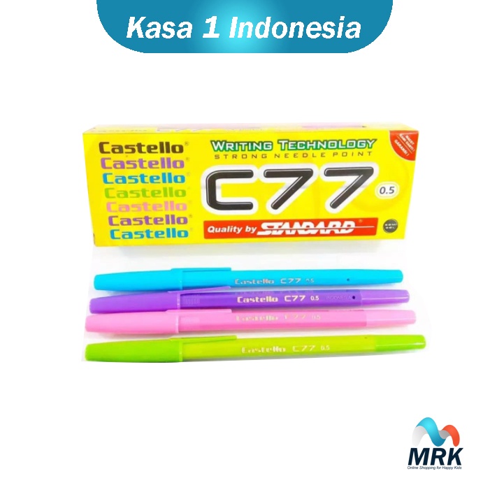 4 PCS Pulpen Castello / Bolpoin Standard Warna Warni