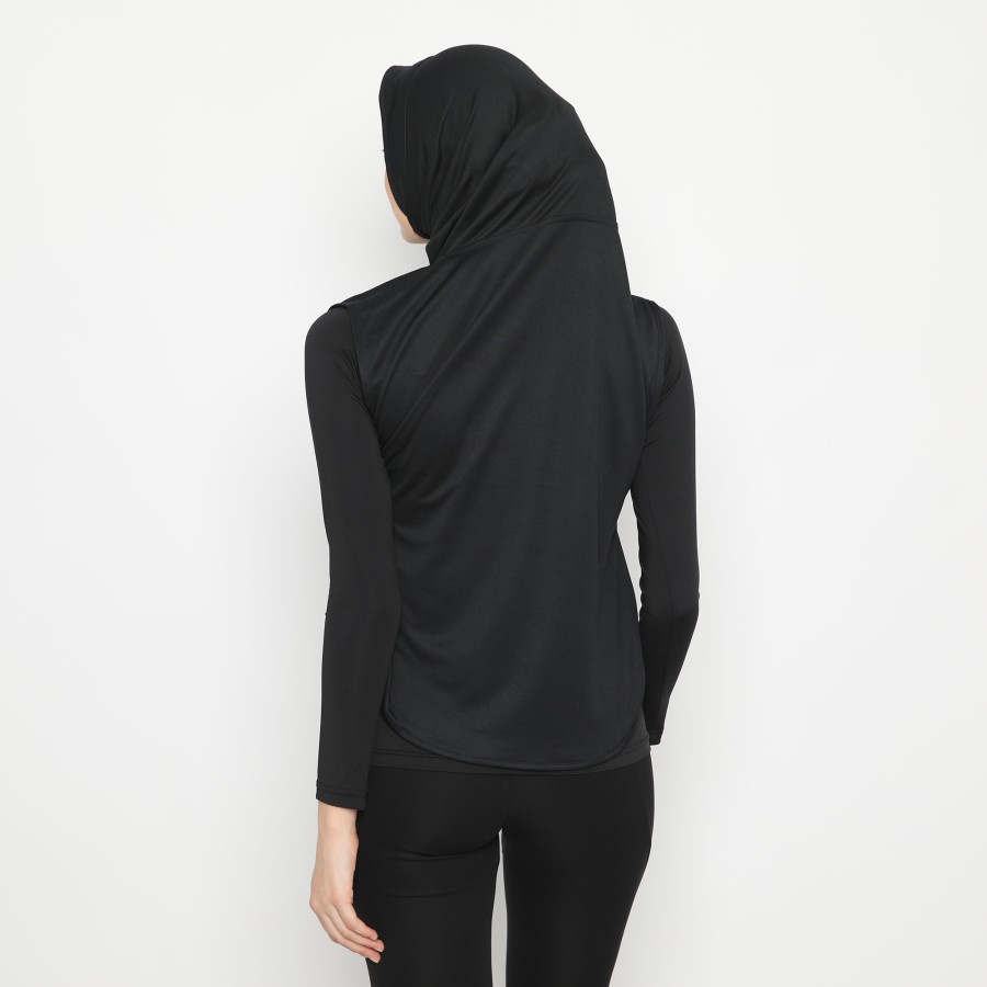 Rompi Hijab Olahraga Instan Waldos Vest Sport Lari Hitam - Hitam, All Size-2