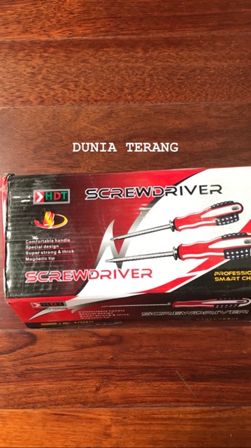 Obeng 2 Mata Bolak-Balik HDT Panjang Pendek / Obeng BB Bendera / 2 Way Screwdriver Adjustable