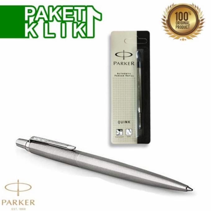 

Office & Stationery | Alat Tulis | Pen Parker Jotter Ss Original + Free Grafir Laser Nama-Bonus 1 Refiil | Best Seller
