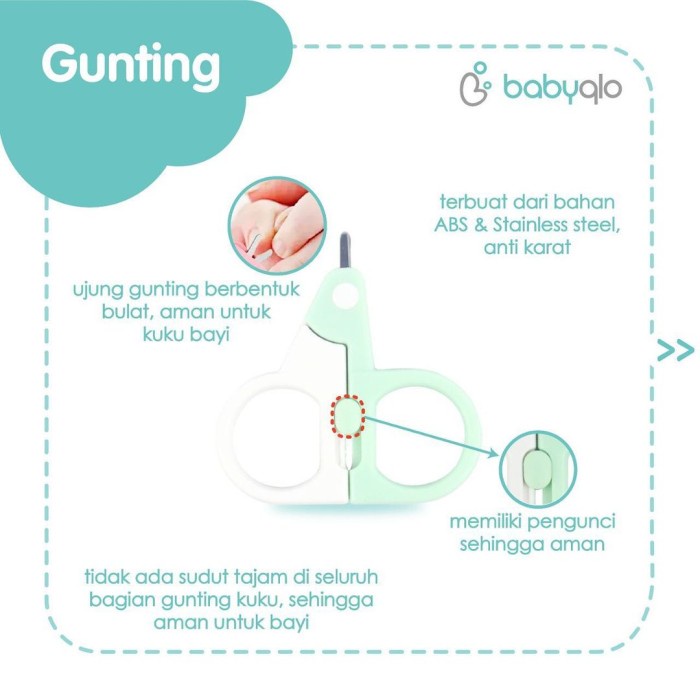 BABYQLO Baby Care Set Nail Clipper Ear Pick Gunting Kuku Bayi