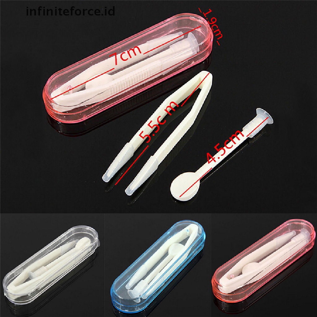 (infiniteforce.id) Set Alat Bantu Pasang / Lepas Softlens / Softlens / Softlensa Kontak + Pinset + Stick + Case