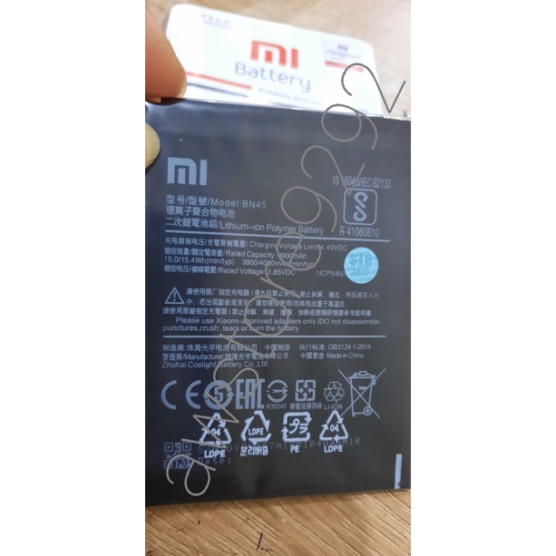 Batre Baterai XIAOMI REDMI NOTE 5 PRO BN45 BN-45 BN 45 Battery Xiaomi BN45