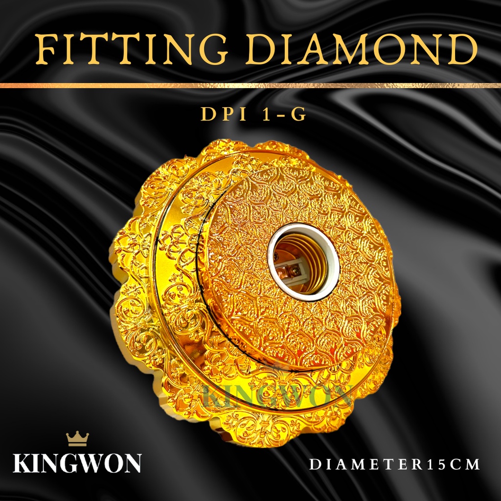 FITTING LAMPU PLAFON HIAS DIAMOND DPI 1 G KINGWON E27