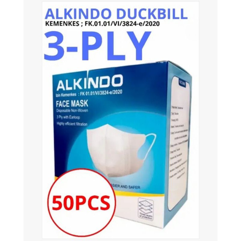 Masker Alkindo Duckbill (50PCS)