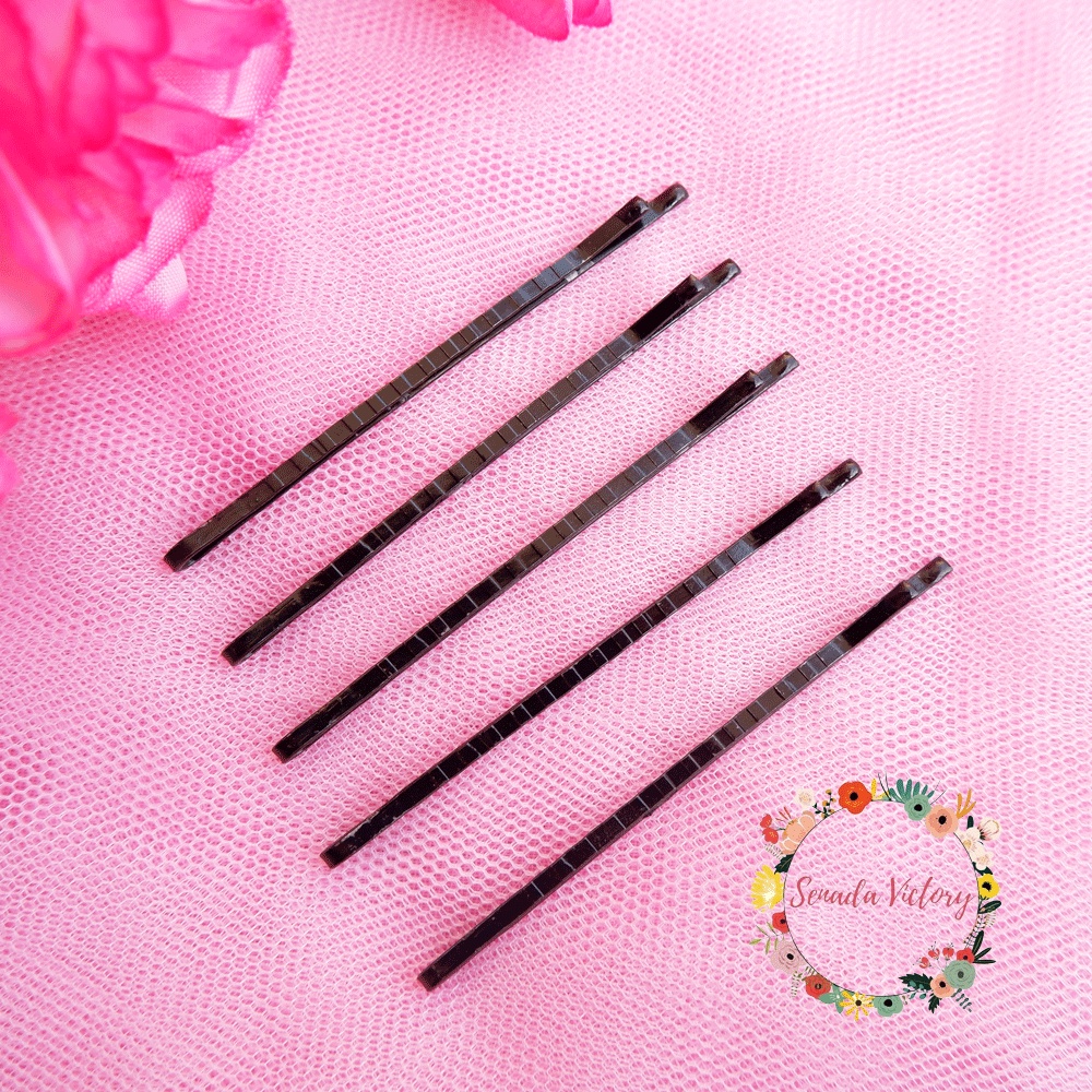 Senada Victory Jepit Bobby Pin Rambut Jepitan Lidi Hitam Aksesoris Fashion Wanita SJ01