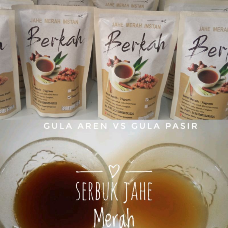 

Serbuk Jahe Merah Instan Berkah plus Gula Aren 75 gr