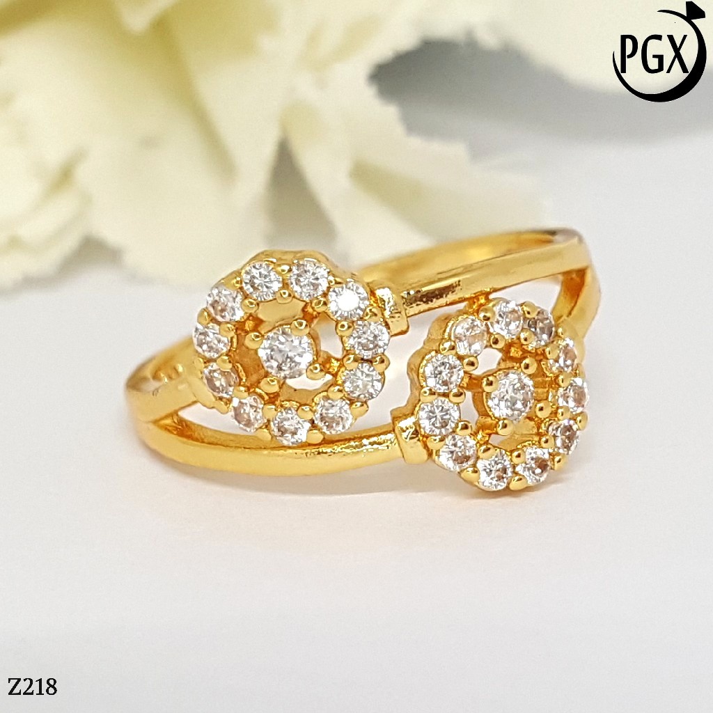 PGX Cincin Xuping Wanita Lapis Emas Aksesoris Perhiasan Fashion Premium - Z218