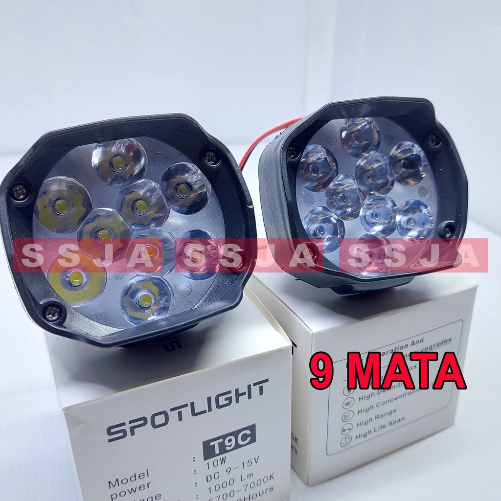 SUPER PROMO-SEPASANG LAMPU TEMBAK MOTOR/LAMPU SOROT MOTOR/LAMPU LED 16 15 12 9 MATA