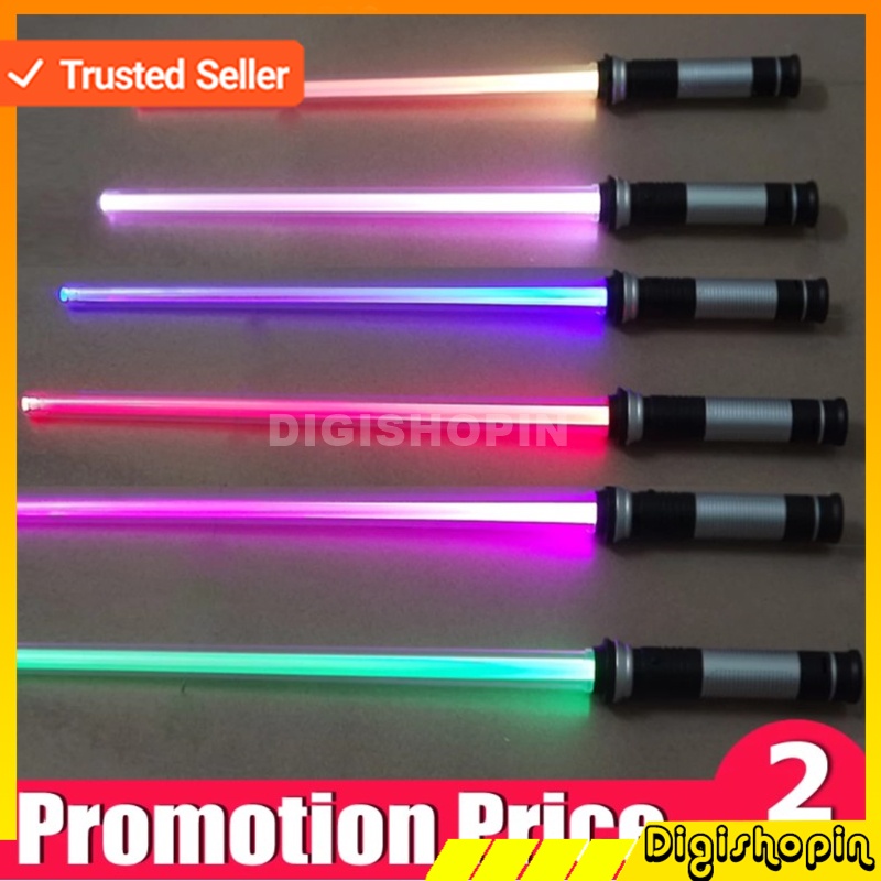 Double Light saber Star Wars Lampu Panjang Light Saber 2 PCS Mainan Pedang Star Wars Cosplay