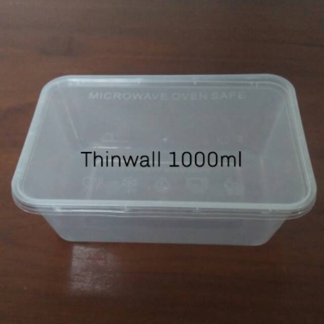Thinwall box plastik 1000ml/freezer/microwave