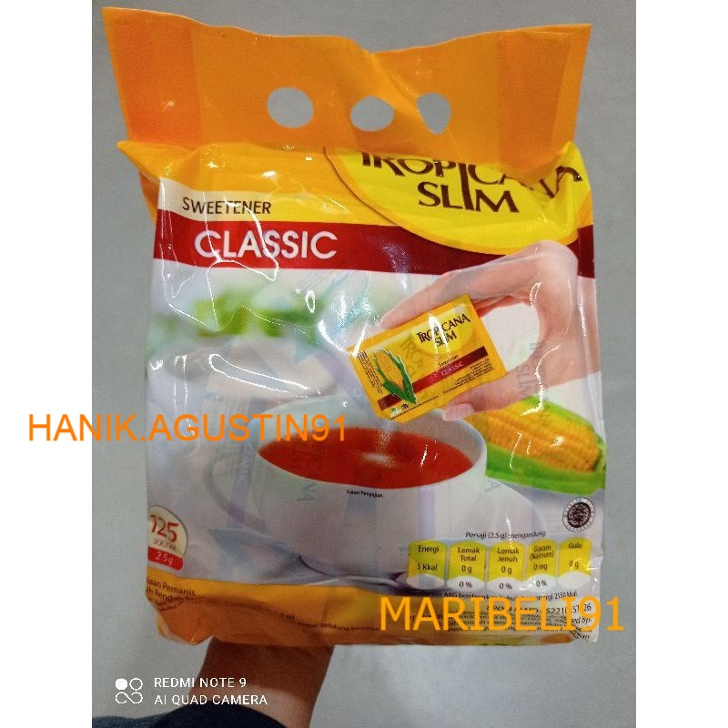 

Tropicana Slim (Sweetener) Gula Pemanis Rendah Kalori Classic 125 Sachet maribeli91