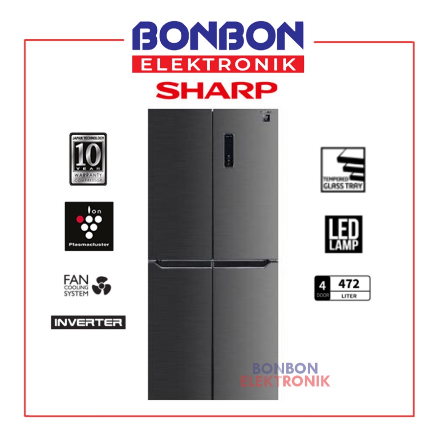 Sharp Kulkas Side By Side 4 Pintu SJ-IF50PM-DS / SJIF50PMDS / SJIF50