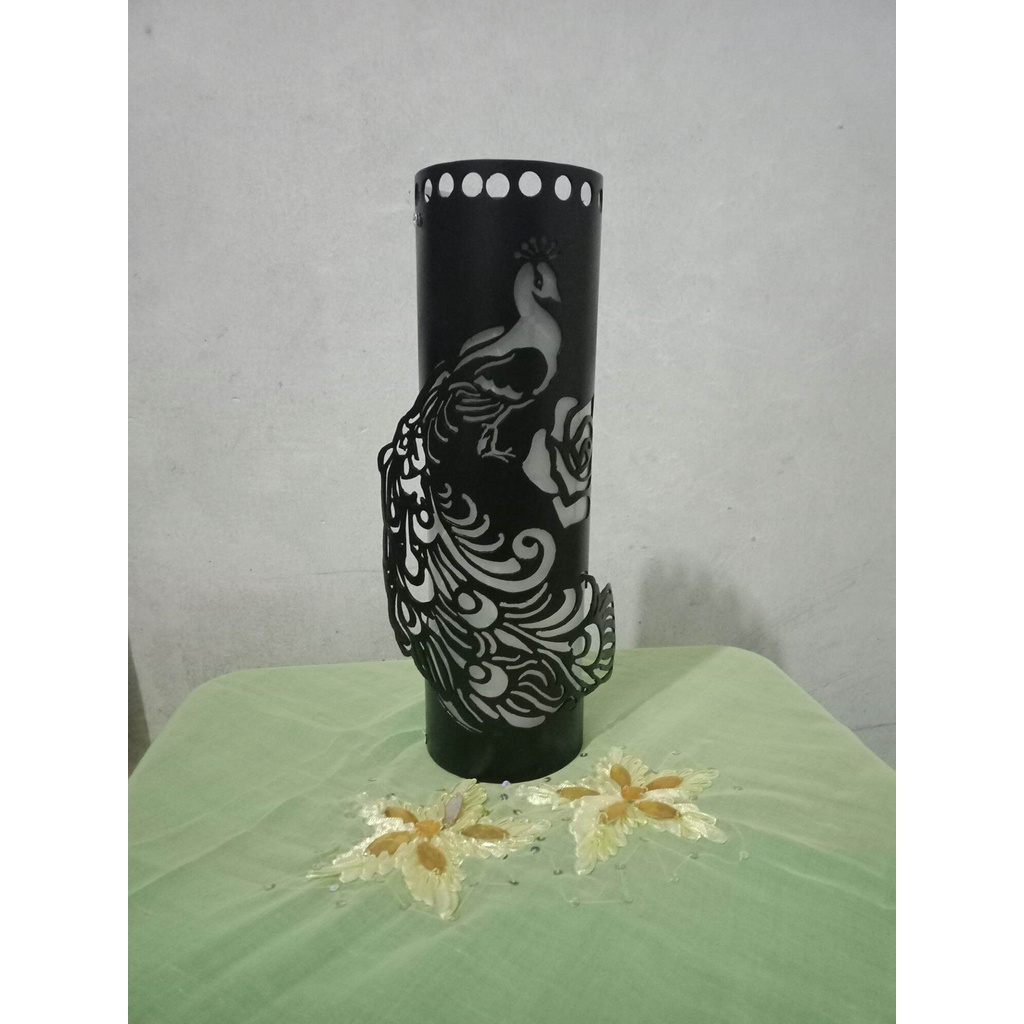 lampu hias ding2 ukir bahan pipa paralon/pvc
