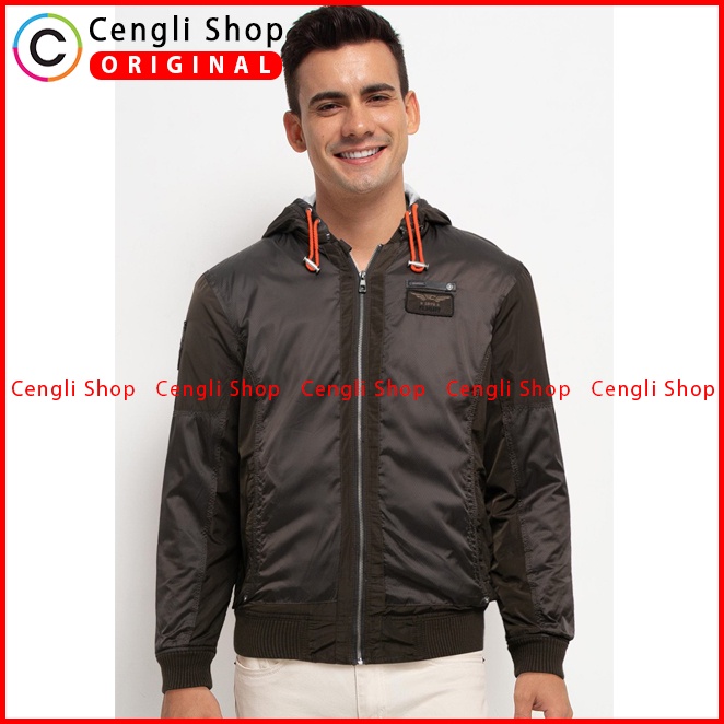 JAKET HOODIE CASUAL PRIA CARDINAL ORIGINAL TERBARU HIJAU CA04