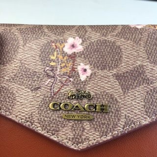 Coach Small Wallet In Signature Camvas With Floral