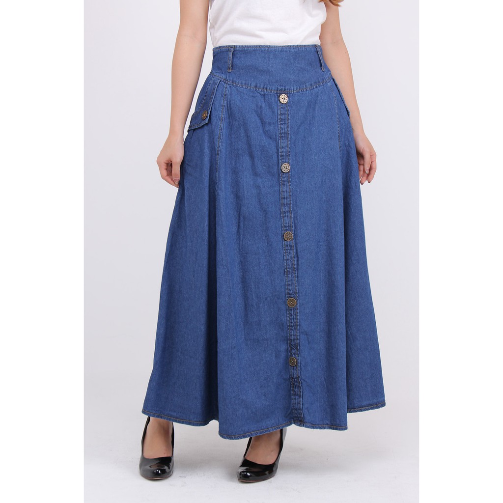 ROK JEANS WANITA ALISA MAXI SKIRT