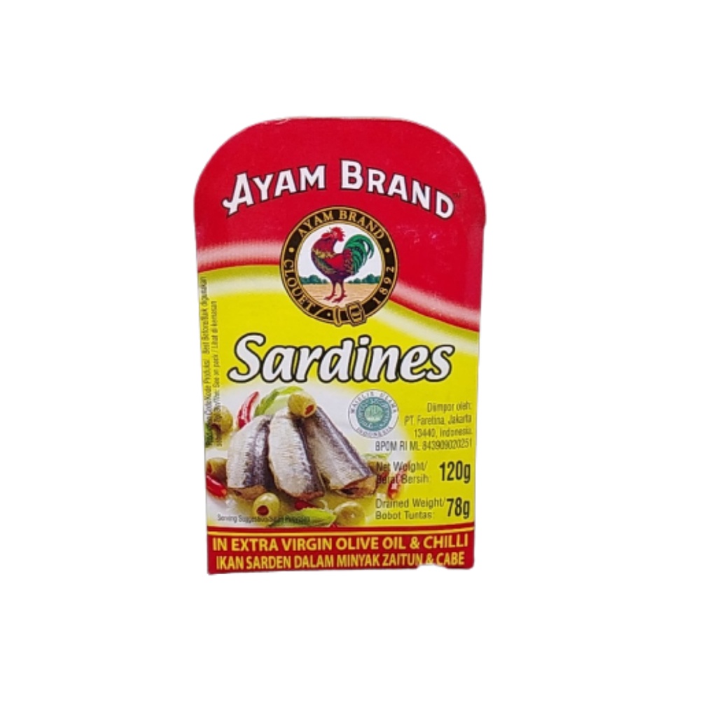 

Ayam Brand Sardines In Ev Olive Oil & Chilli 120Gr