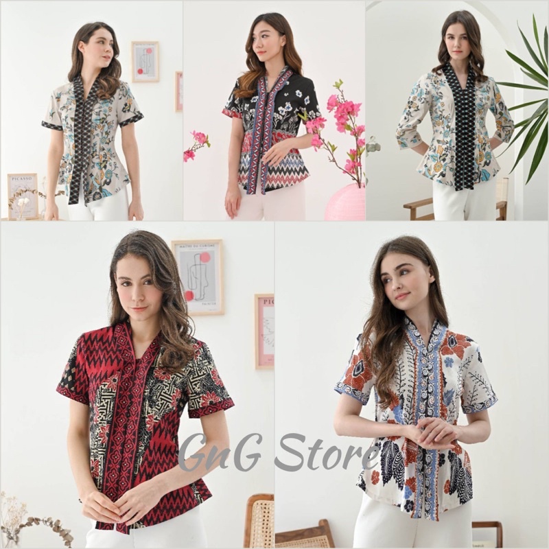 Atasan Batik Wanita 292 Series/ Batik Modern / Baju Lebaran/ Seragam Batik/ Batik Kutu Baru