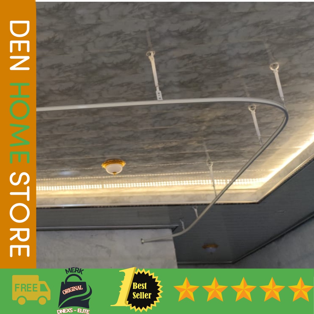 Rel flexi Dnexs Elite anti macet - Rel lengkung untuk gorden rumah sakit
