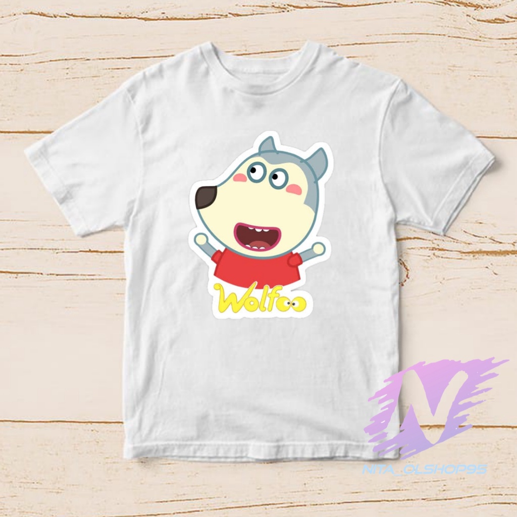 kaos wolfoo baju wolfoo kaos anak wolfo terbaru animasi kartun