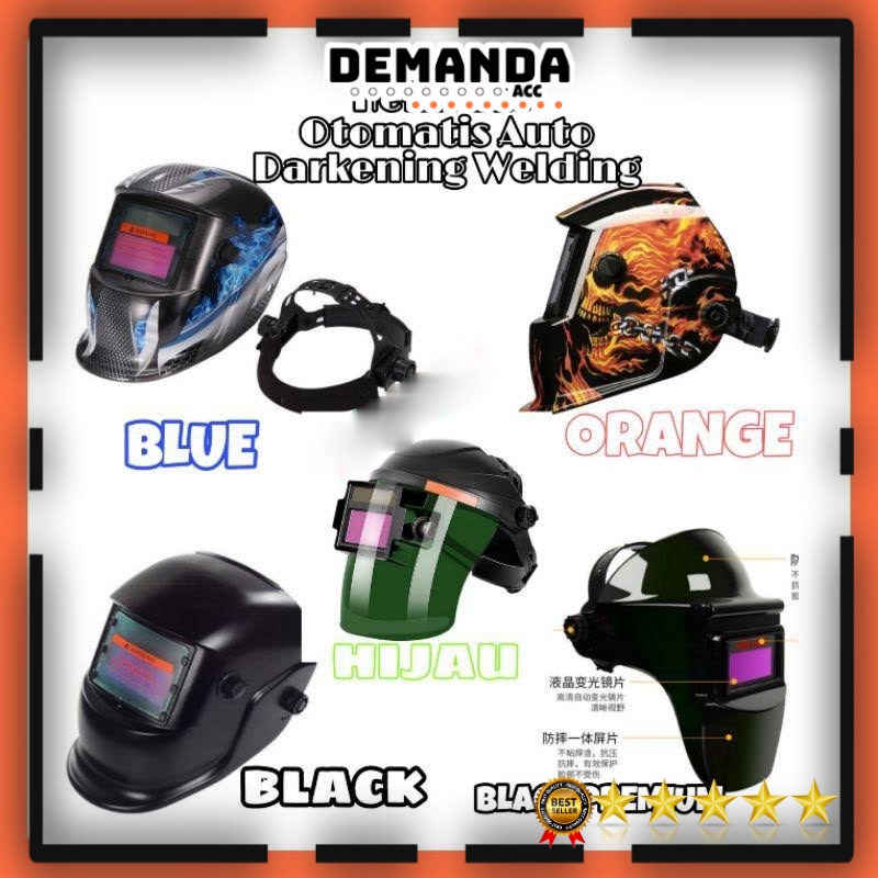 Helm Las Otomatis Auto Darkening Welding Helmet / Topeng Las / Hem Las Kacamata Las