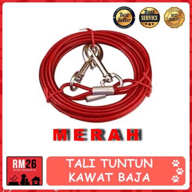 Tali Tuntun Anjing Anti Gigit Bahan Kawat Baja Tali Tuntun Kawat Baja