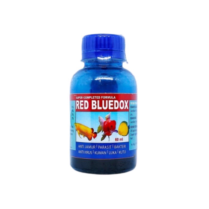 Red Bluedox 60 ml Obat Ikan Anti Jamur Parasit Bakteri Kutu Blue Dox