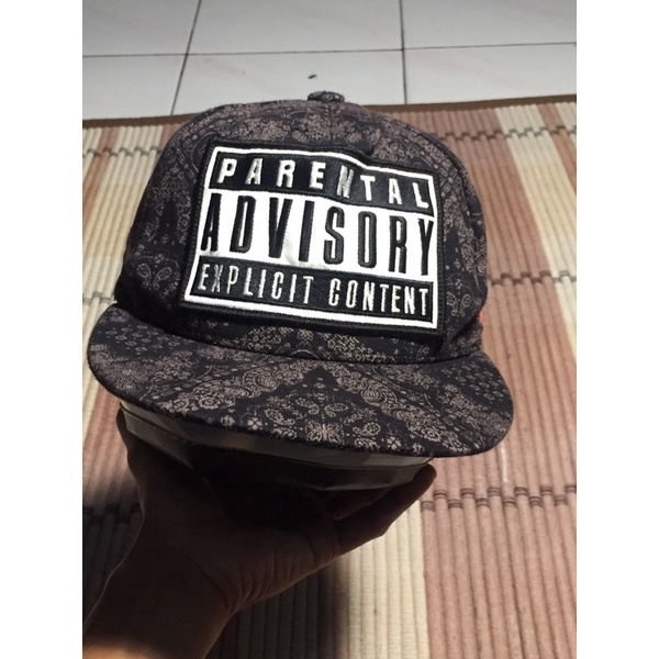 PARENTAL ADVISORY EXPLICIT CONTENT SNAPBACK CAP