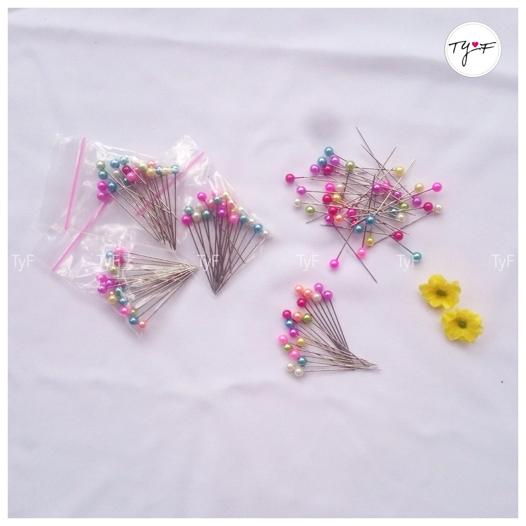 Jarum Pentul Hijab Jilbab Dagu Warna Premium KW 1