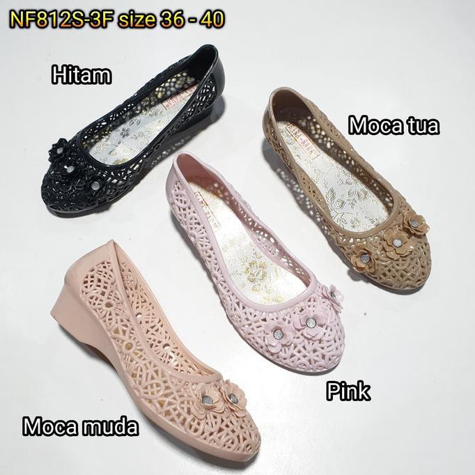 Ready# Nf812S-3F Sepatu Wedges Wanita Barabara Sepatu Wanita Murah Bara Bara