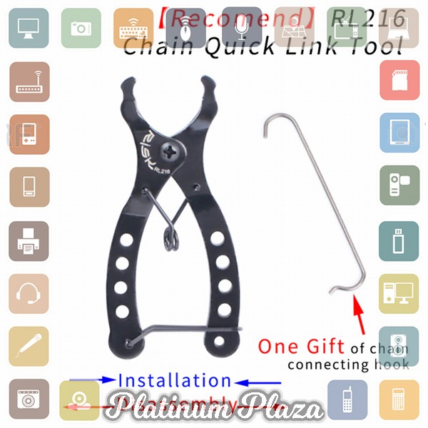 DUUTI Tang Mini Reparasi Rantai Sepeda Bike Chain Quick Repairing Link - RL216 - Black`458RI4-