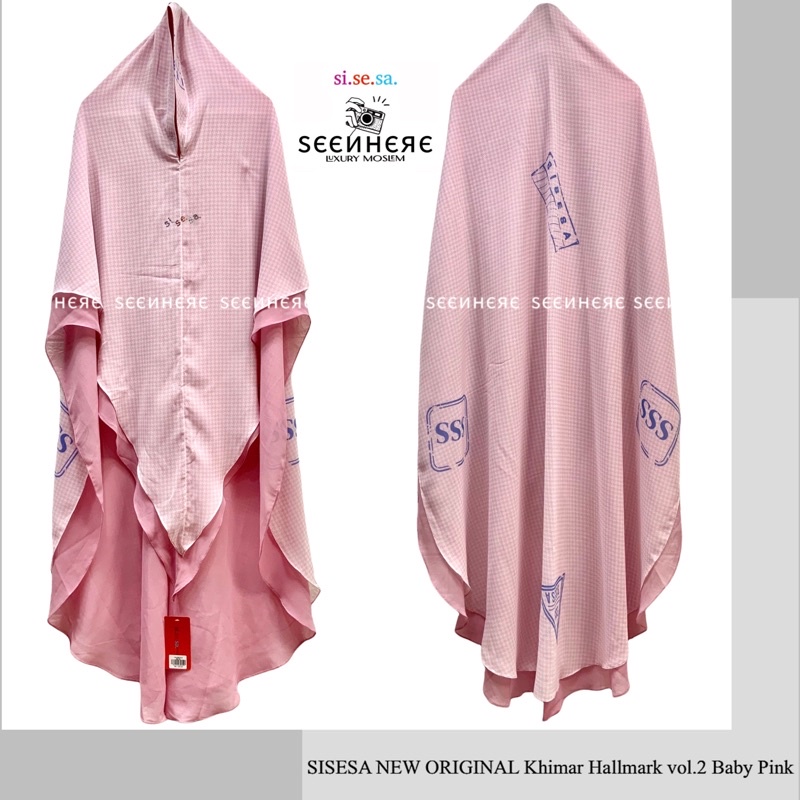 SISESA NEW ORIGINAL GUARANTEED - Khimar Hallmark Vol.2 Baby Pink
