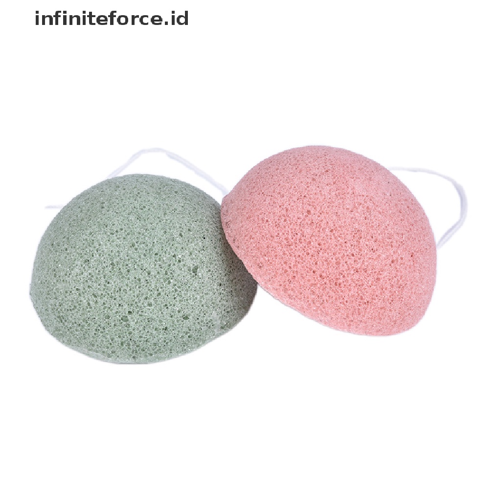 (infiniteforce.id) Spons Konjac Konjac Alami Untuk Membersihkan Makeup / Kosmetik Wanita