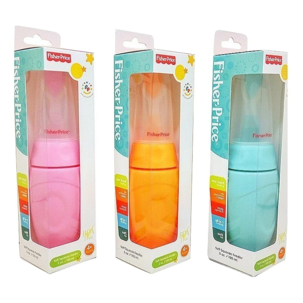 FISHER PRICE Soft SQUEEZE FEEDER / BOTOL SENDOK Bayi - Spoon Bottle - Alat MPASI - SNI BPA FREE