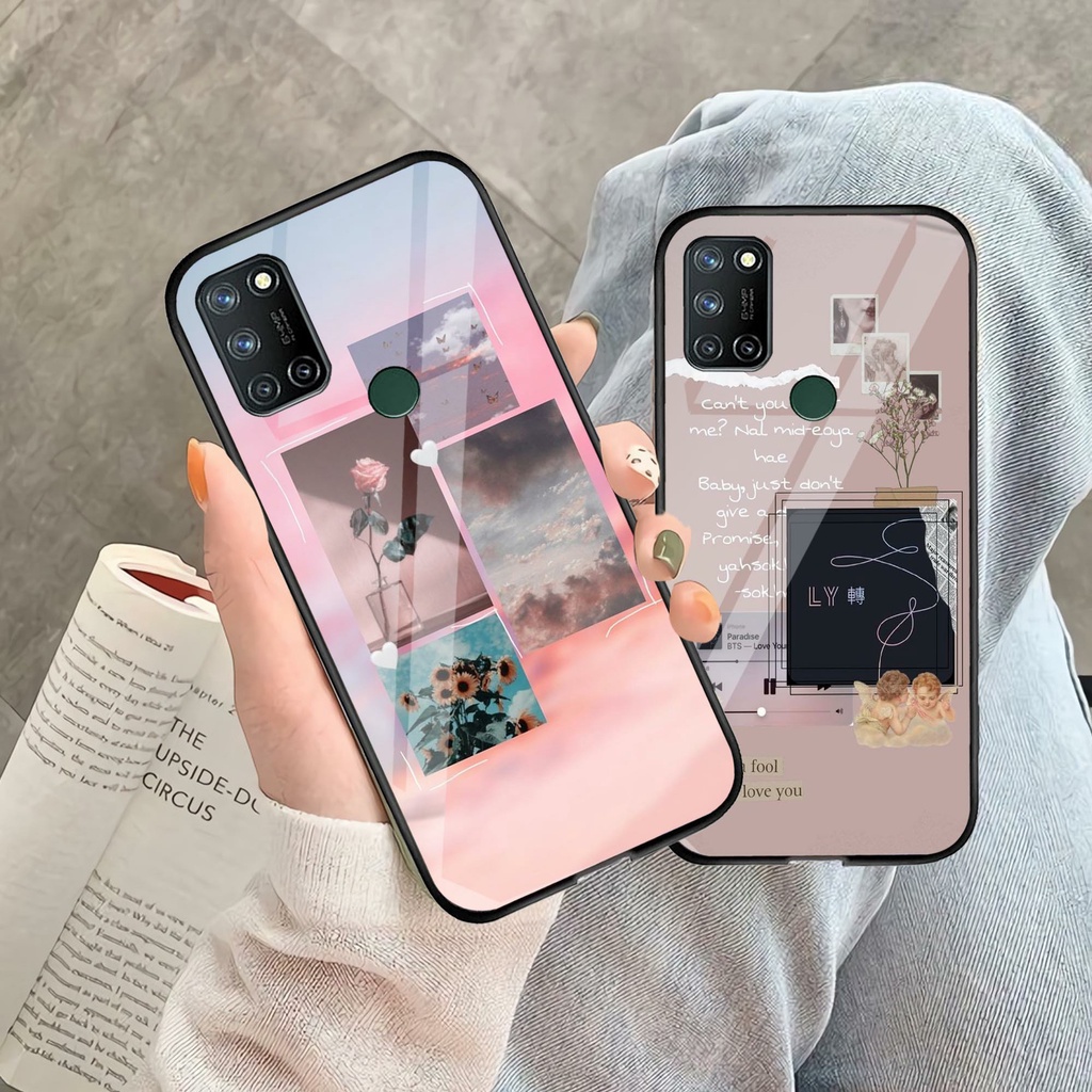 (GC 40) Softcase Kaca Realme 7i - Kesing Kaca Realme 7i - Case Cantik Realme 7i - Case Kekinian Real