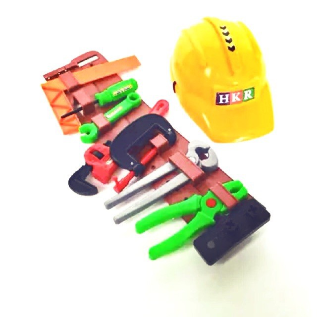 MWN Mainan Helm Perkakas Tool Set dan Tali Pinggang No C-080S
