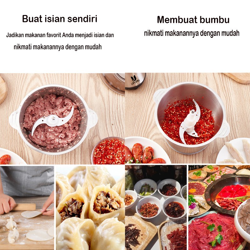 ELECTRIC MEAT GRINDER Blender Penggiling Daging dan Bumbu