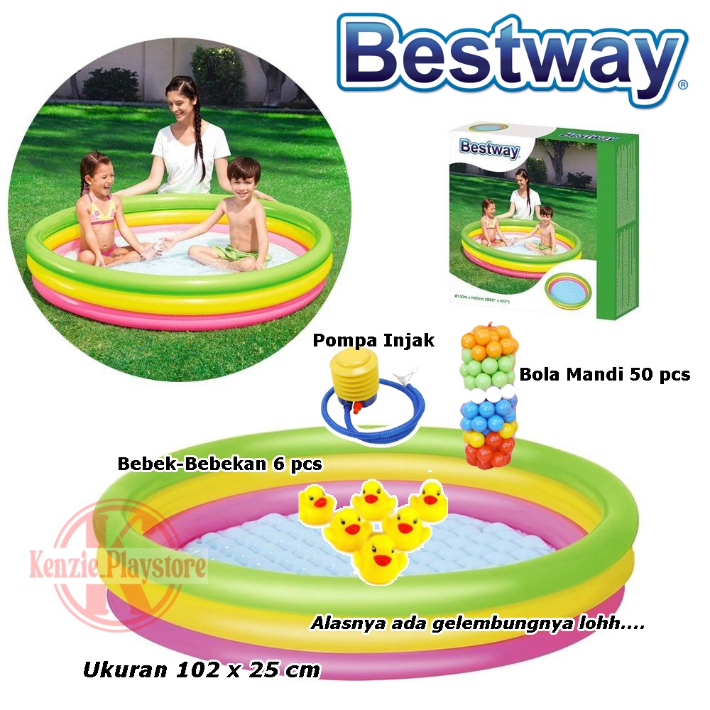 Jual Bestway 51104 Medium Summer Pool [102cm X 25cm] / Kolam Renang ...